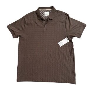 Cactus Man Ricky Singh Textured Brown Polo Shirt XL NWT Mens Casual Golf
